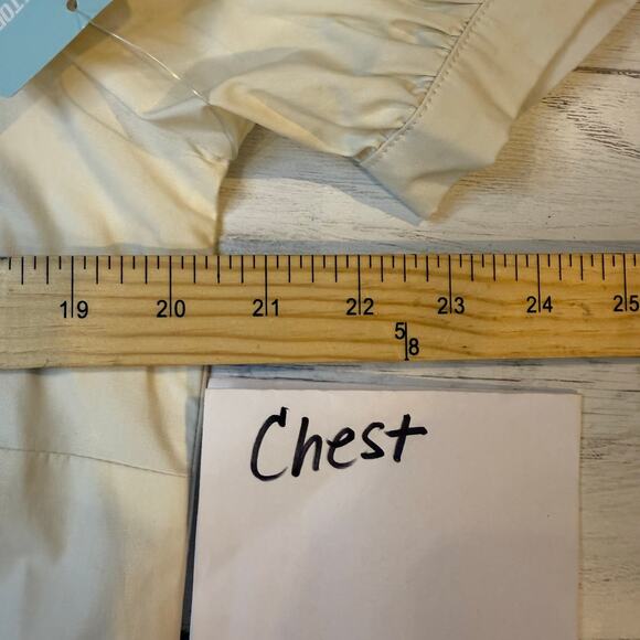 Hot Topic Cream Blouse with Orange Polka Dot Collar - Picture 4 of 12